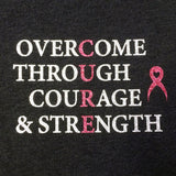 Overcome Through Strength & Courage Dolman Glitter Shirt