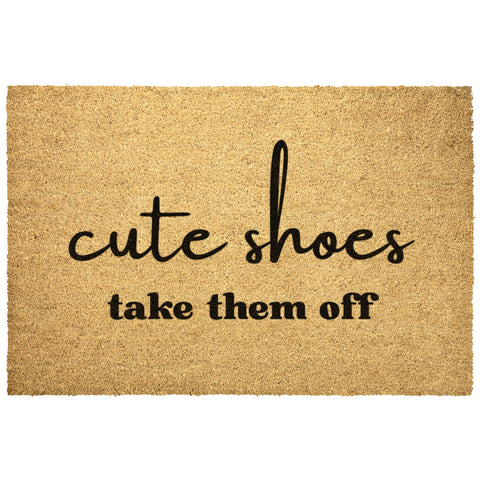 Cute Shoes Take Them Off Coir Doormat