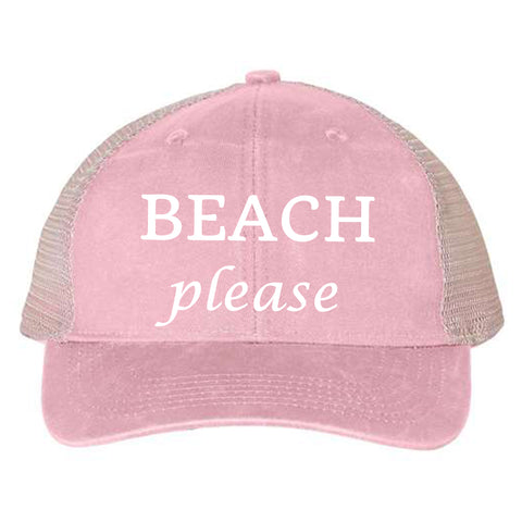 Beach Please Vintage Ponytail Hat