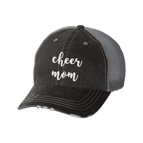 Cheer Mom Distressed Ladies Trucker Hat