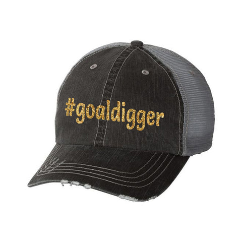 #goaldigger Distressed Ladies Trucker Hat
