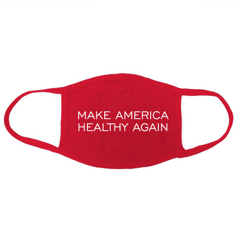Two Layer Cotton Glitter Make America Healthy Again Red Face Mask