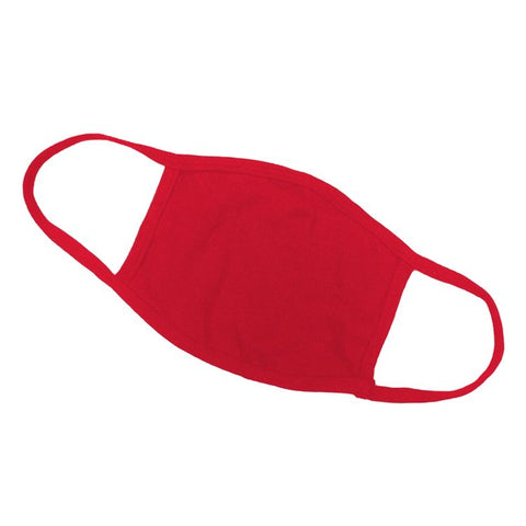 Two Layer Cotton Solid Red Face Mask