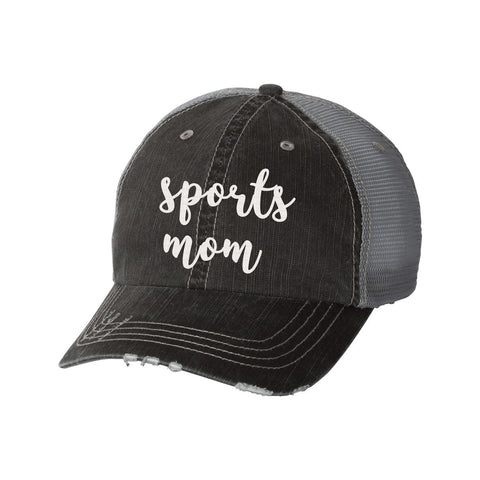 Sports Mom Distressed Ladies Trucker Hat