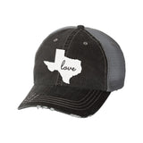 State Love Distressed Ladies Trucker Hat