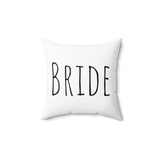Bride Faux Suede Square Pillow