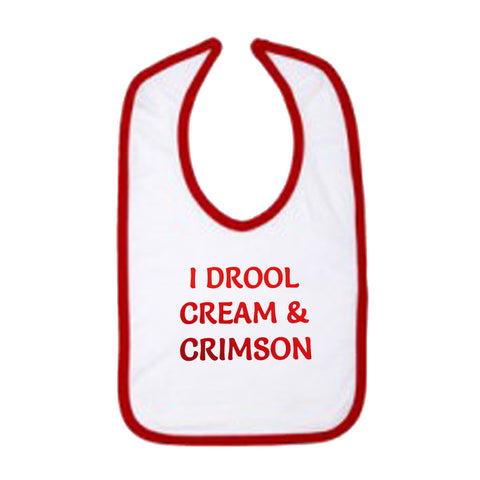I Drool Cream & Crimson Bib