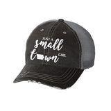 Just a Small Town Girl with State Distressed Ladies Trucker Hat