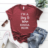 I'm a Dog & Wine Kinda Mom Glitter Shirt