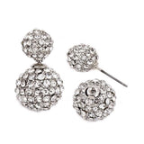 Double Sided Pave Crystal Earrings