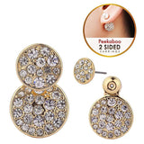 Double Sided Crystal Circle Earrings