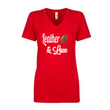 Leather & Lace Football Glitter Shirt