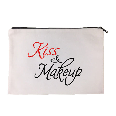 Kiss and Makeup Cosmetic Bag