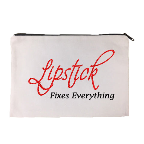Lipstick Fixes Everything Cosmetic Bag