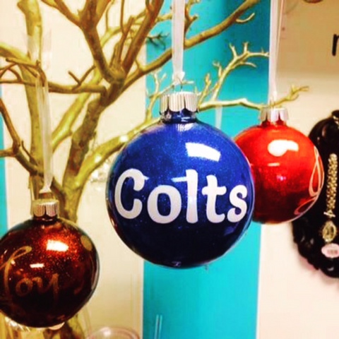 Glitter Colts Ornament
