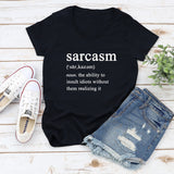 Sarcasm Definition Short Sleeve V-Neck Shirt
