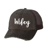 Wifey Distressed Ladies Trucker Hat