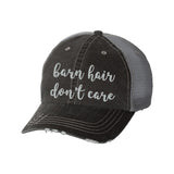 Barn Hair Don't Care Distressed Ladies Trucker Hat