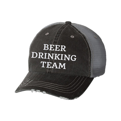 Beer Drinking Team Distressed Ladies Trucker Hat