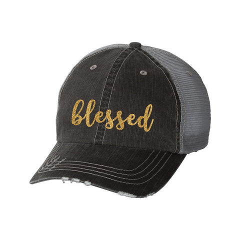 Blessed Distressed Ladies Trucker Hat