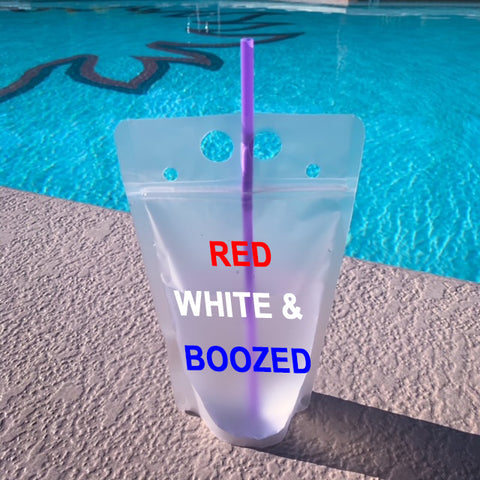Red White & Boozed Drink Pouch