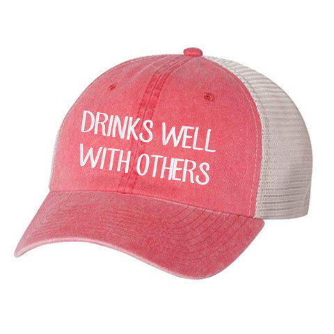 Drinks Well With Others Vintage Unisex Hat