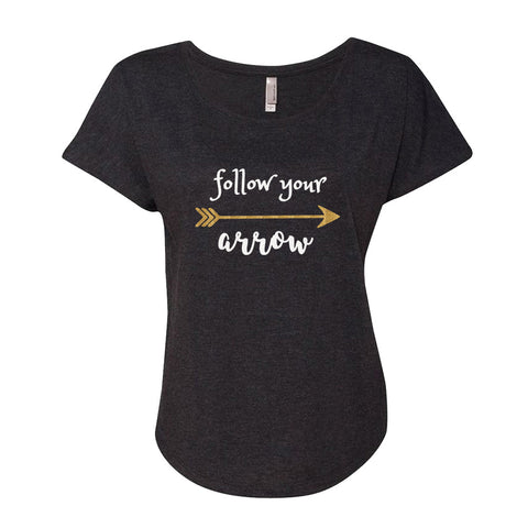 Follow Your Arrow Glitter Dolman Shirt