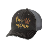 Fur Mama Distressed Ladies Trucker Hat