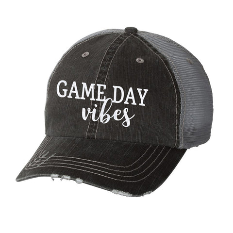 Game Day Vibes Distressed Ladies Trucker Hat