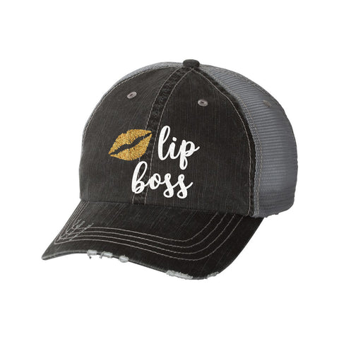 Lip Boss Distressed Ladies Trucker Hat