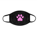 Two Layer Cotton Glitter Paw Print Face Mask