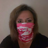 Pink Camo Neck Scarf / Face Mask