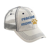 Rescue Mom Distressed Ladies Trucker Hat