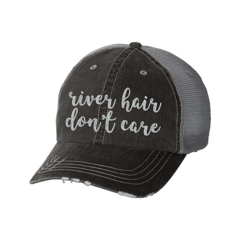 River Hair Don't Care Distressed Ladies Trucker Hat