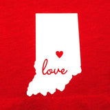 State of Indiana Love 3/4 V-Neck Glitter Shirt