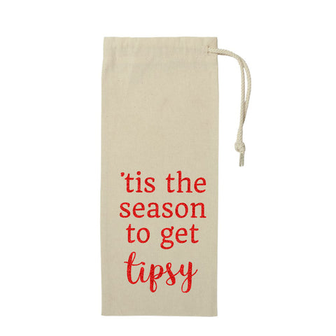 Tis the Season to Get Tipsy Wine Gift Bag