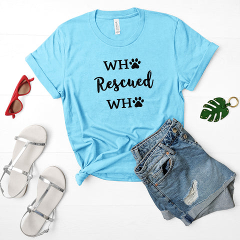 Who Rescued Who Glitter Shirt