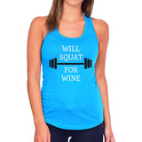 Will Squat for Wine Tank Top